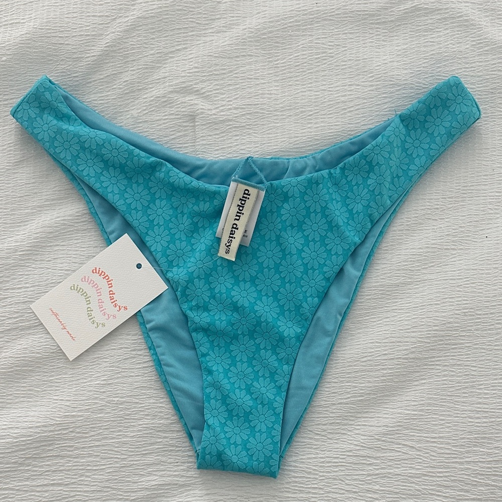 Dippin' Daisy's Turquoise Floral Bikini Bottom